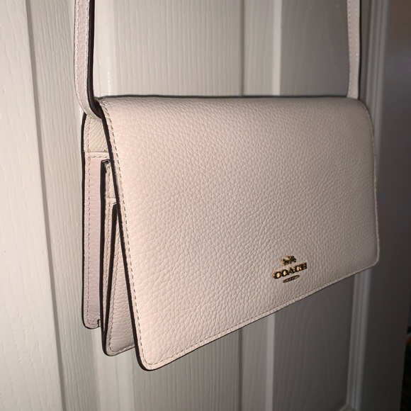COACH White & Gold Convertible Crossbody/Wallet - Picture 5 of 6